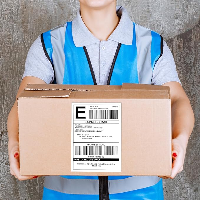 8.5"x5.5" Half Sheet Shipping Labels for Laser & Inkjet Printers, 250 Sheets 500 Pcs Half Page Labels, Self Adhesive Mailing Address Stickers