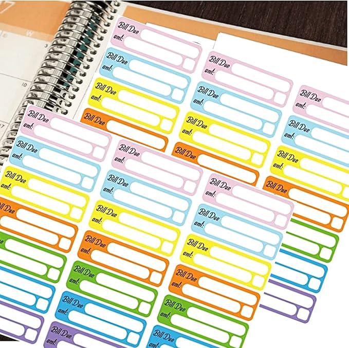 Bill Due Pay Planner Sticker 210PCS Day Calendar Reminder Labels 0.5''x1.5'' Due Bill Organizer Labels Bills Dues Tracking Label Pay Planners Reminder for Planners Scrapbooking&Journals Budgeting