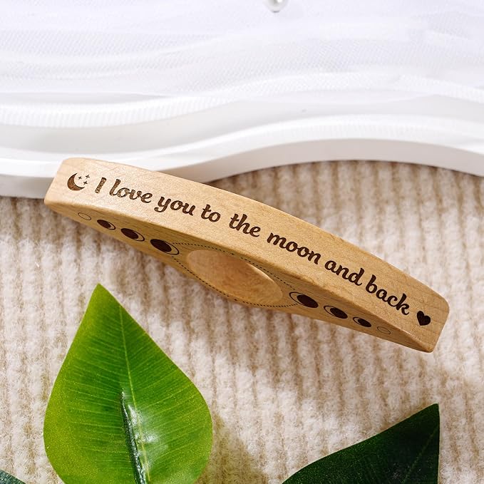 I Love You to The Moon and Back - Personalized Book Page Holder, Page Holder Christmas Valentines Gift for Her, Book Lover Gift, Wooden Thumb Page Holder