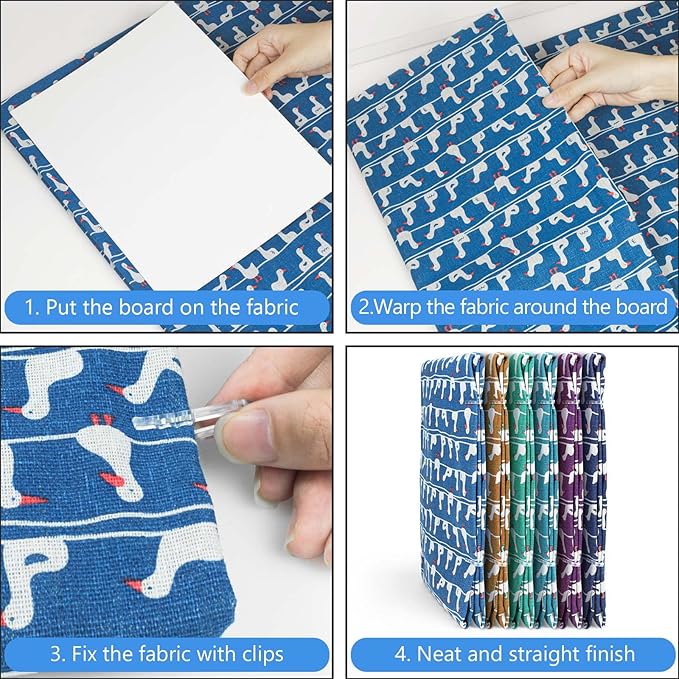 8.5 x 11 Inch Fabric Backing Board, Poster Boards and Plastic Alligator Clips for Folding and Storing Cloth Straight, Fabric Storage Boards-100 Set