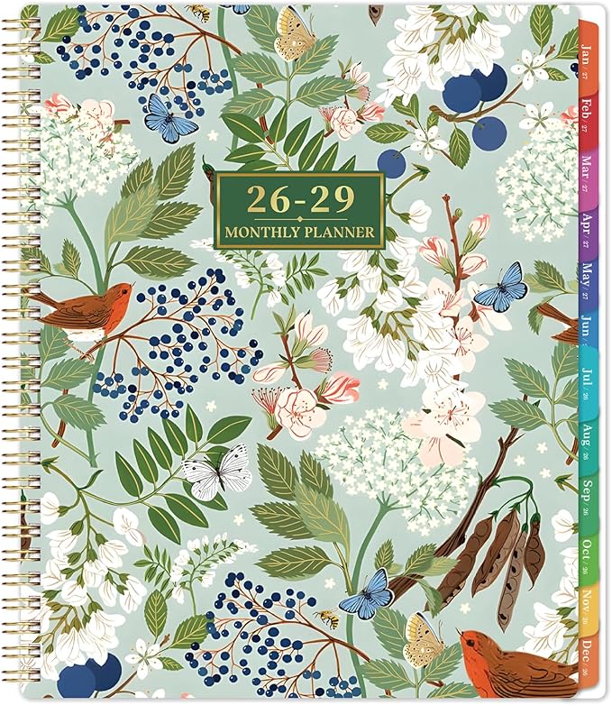 2026-2029 Monthly Planner/Calendar - 3 Year Monthly Planner 2026-2029, July 2026 - June 2029, 9" x 11", 3 Year Calendar 2027-2028-2029 with Colorful Tabs, Notes Pages, Inner Pocket