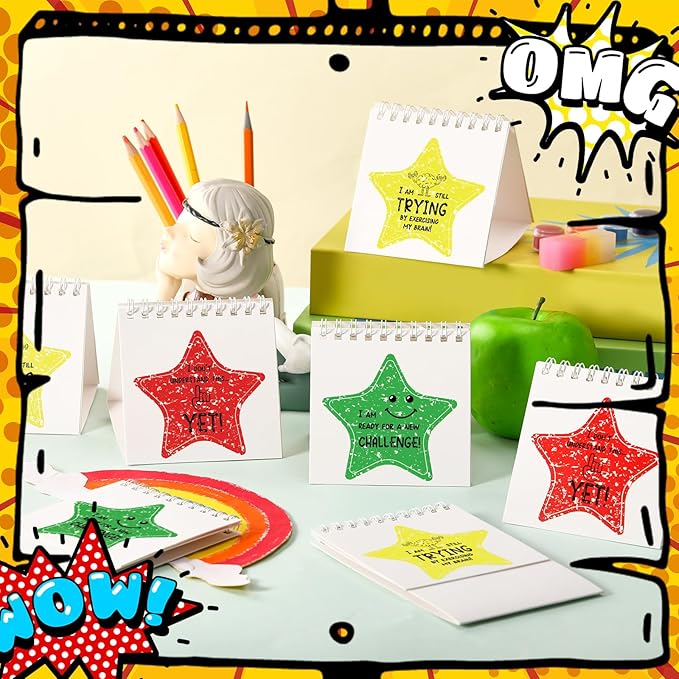 36 Pcs I Need Help Mini Flip Charts Star Classroom Management Need Tools Behavior Self Assessment Cards for Teachers School Educational and Learning Activities Supplies(Novel Style)