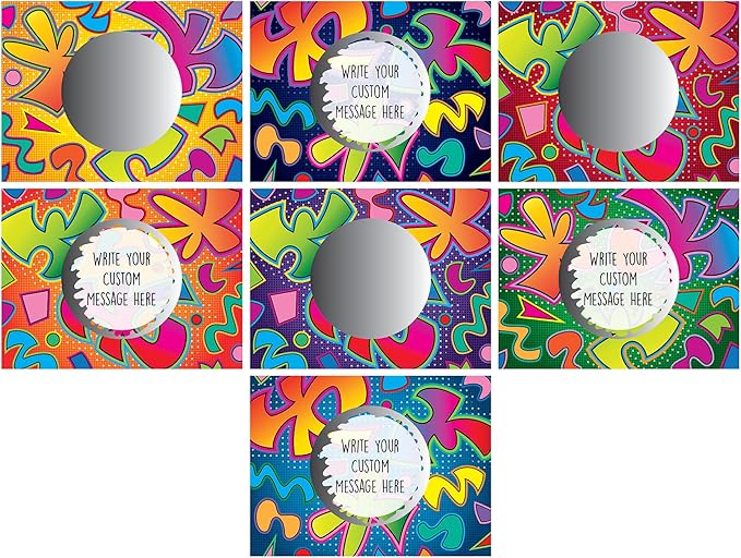 My Scratch Offs - Customizable Scratch-Off Cards Graffiti Design for Prizes, Classroom Rewards & Teacher Supplies, 50 Pack