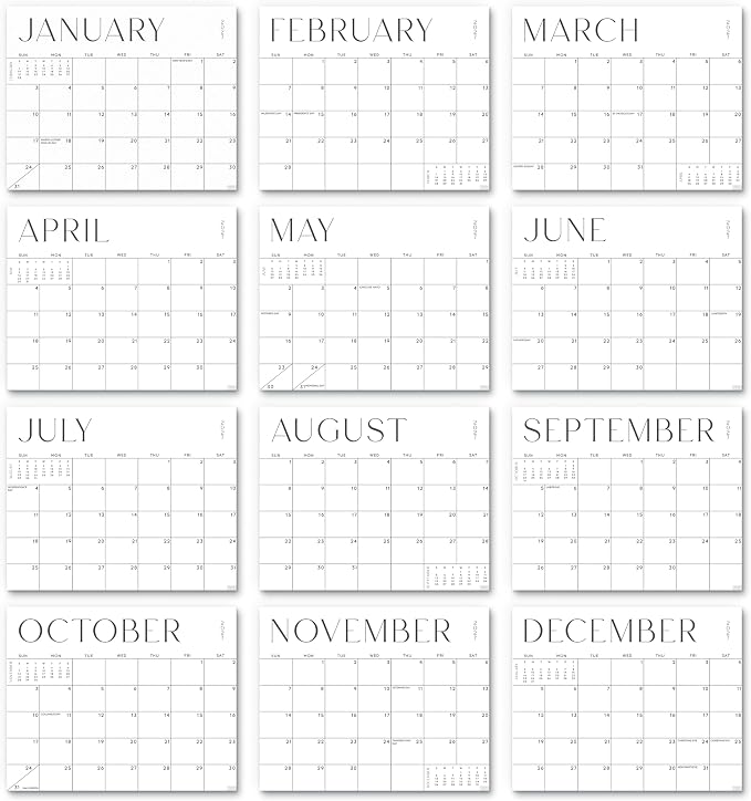 S&O Simple Magnetic Fridge Calendar from July 2026-December 2027 - Tear-Off Refrigerator Calendar to Track Events & Appointments - 18 Month Magnetic Planner for Fridge for Easy Planning-8"x10”in
