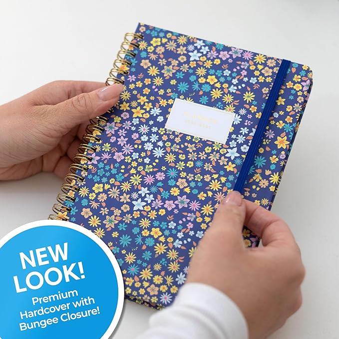 Blue Sky 2025-2026 Weekly and Monthly Academic Year Planner Calendar, July 2025 - June 2026, 5" x 8", Hard Cover, Wirebound, Storage Pocket, Laminated Tabs, Stickers, Becky