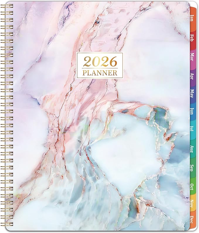 2026 Planner - 2026 Planner Weekly and Monthly, 2026 Calendar Planners 8.5''x11'', Weekly Monthly Planners with Colorful Tabs, Inner Pocket