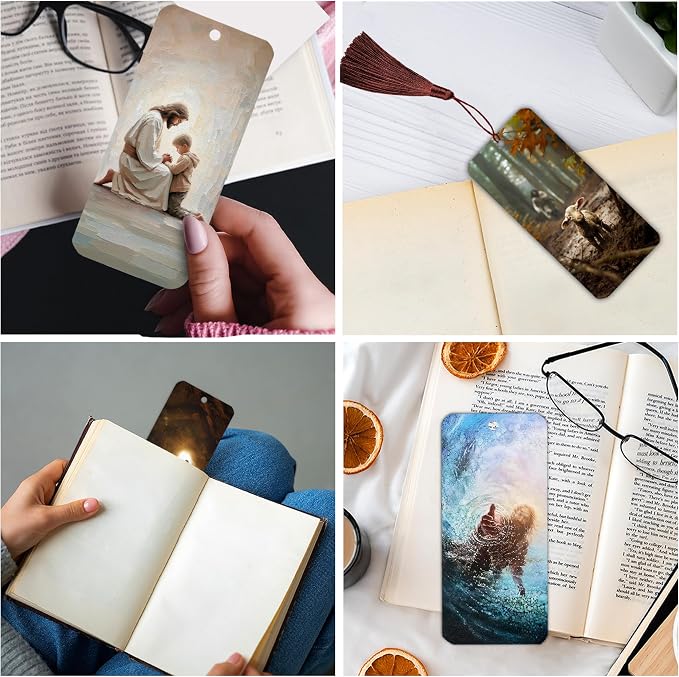 Jesus Bookmark, 10 PCS Religious Christian Jesus Bible Verse Paper Bookmarks Book Markers Gifts for Women Men Reading Book Lovers Bookish Friends Adults Faith