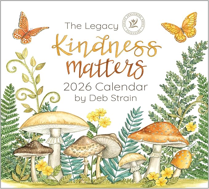 Legacy Publishing Group 2026 Wall Calendar 12-Month Schedule Organizer 12 x 13 Inch Paper With Brass Grommet Kindness Matters