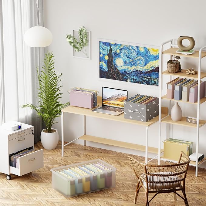 Legal Size Hanging File Folders Extra Capacity,12 Pack Plastic 2" Expandable Hang Folder with Tabs,Hanging File Organizer for File Frame/File Box/File Drawers,Sturdy Folders for Filing Cabinet