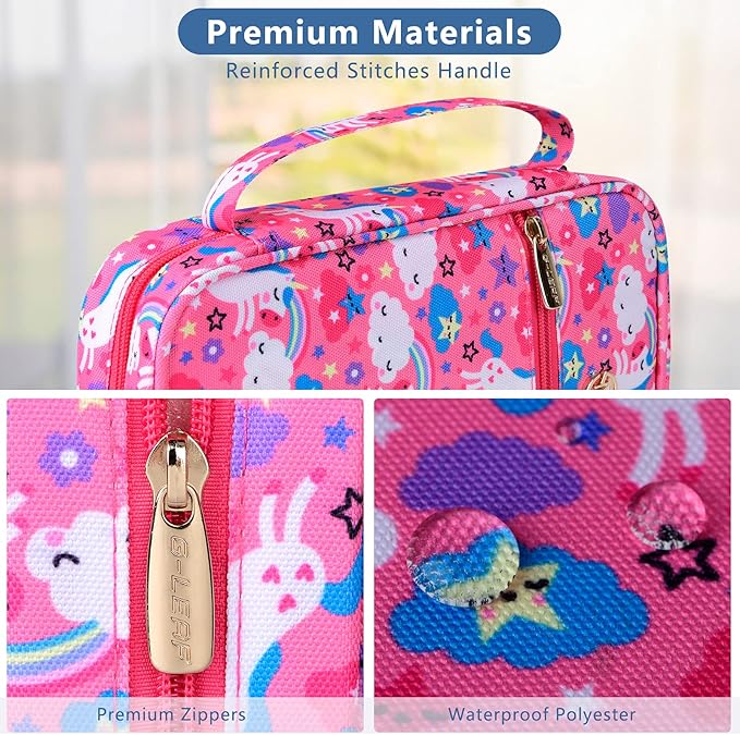 G-LEAF Bible Cover Case/Book Cover Floral Pattern with Handle Fits for Standard Size Bible, 9 x 6.3 x 2.4 in, Pink