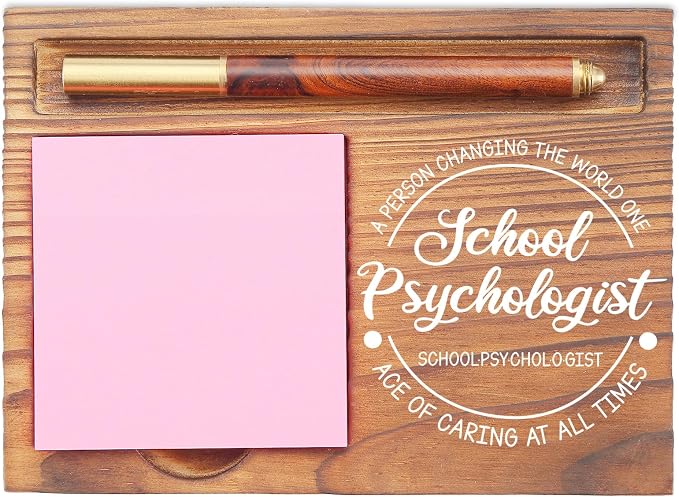 School Psychologist Gifts Sticky Note Holder, Appreciation Gifts for School Psychologists, Educational Professionals, Counselors, and Therapists Graduation Retirement Desk Organizer EDP149