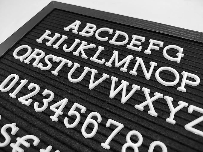 Felt Letter Board Letters Set - Pre-cut 418pcs Nonstandard 1inch White Typewriter Letters Only (No Board Included)