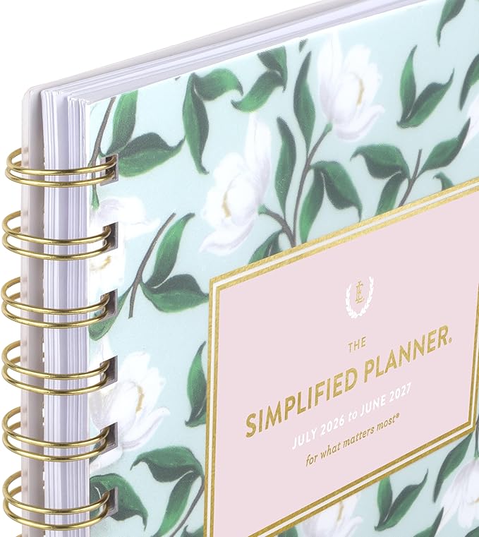 AT-A-GLANCE Planner 2026-2027 Weekly & Monthly Academic 12-Month July-June, 5-1/2" x 8-1/2", Simplified by Emily Ley, Savanna Blooms (EL50-200A)
