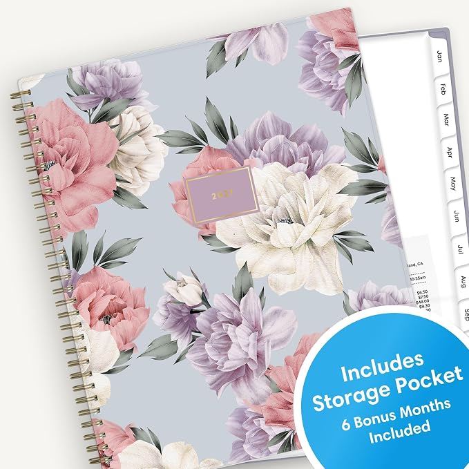 Blue Sky 2027 Weekly and Monthly Planner Calendar, January 2027 - December 2027, 8.5" x 11", Flexible Cover, Laminated Tabs, Durable Twin Wire Binding, Storage Pocket, Tula