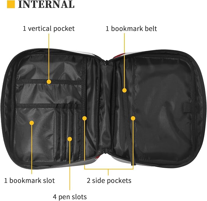 Coldinair Baseball Bible Cover for Women Girls Butterfly Bible Case Scripture Study Carrying Book Cover Church Bag Protective with Handle and Zippered Pocket