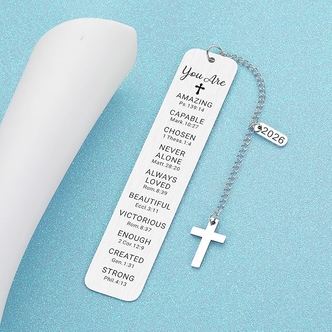 Baptism Gifts for Teen Girls Teenage First Communion Gifts for Girls Teens Boys Religious Christian Confirmation Gifts Bookmark for Women Girls Graduation Birthday Gifts Stocking Stuffers for Teen Boy