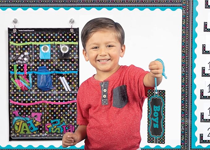 Teacher Created Resources 77278 Chalkboard Brights Magnetic Boys Pass