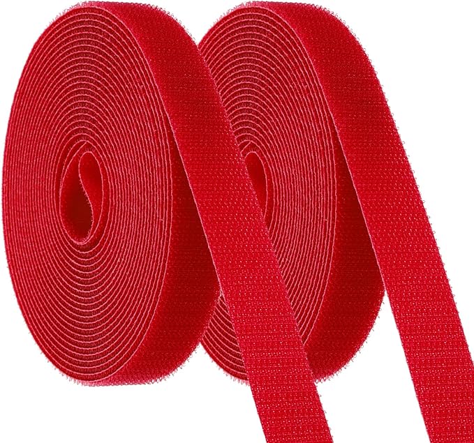 PATIKIL Carpet Marker Strips 0.8 Inch x 16.4 Ft, 2 Roll Floor Markers Nylon Strip Floor Marking Tape for Classroom Rug Teacher Supplies, Red