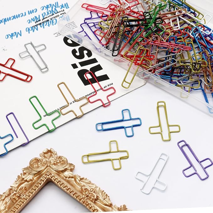 100Pcs Cross Paper Clips, Versatile Bible Paper Clips Journaling Paper Clip, Great Bookmarks for Bible Study Supplies/Christian Office and Home(Multicolored)
