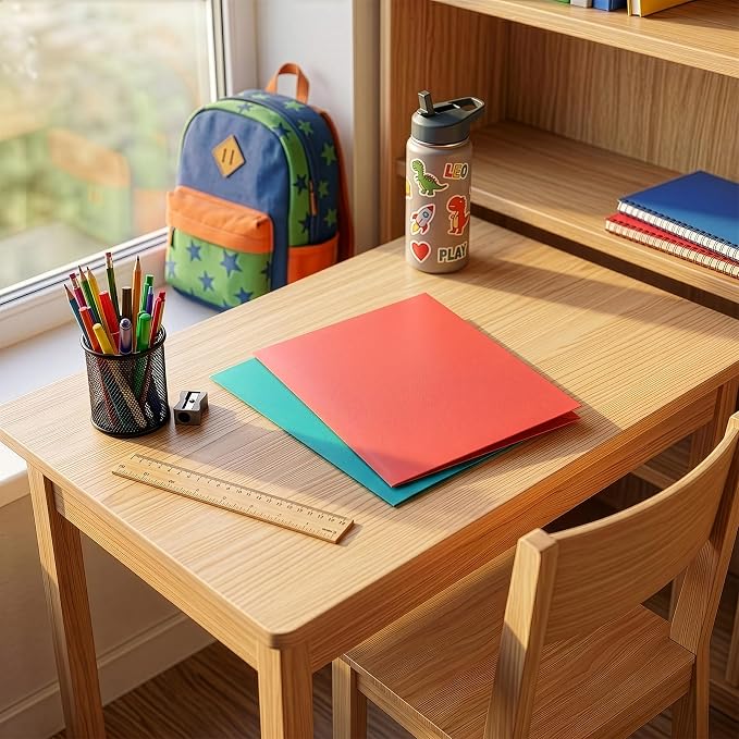 Oxford 2 Pocket Folders, 25 Pack, Assorted Tropical Colors, Made in the USA, Fits 100 Letter Size (8.5" x 11") Sheets, Durable Paper Folders for School, Home, and Office