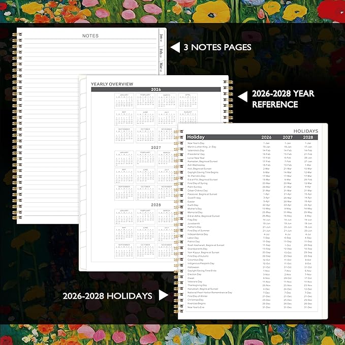 2026-2028 Monthly Planner - 2026-2028 Planner from July 2026 to June 2028, Monthly Planners 8.5'' x 11'', 24 Months with Tabs, Back Pocket