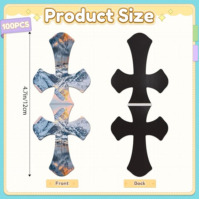 100Pack Magnetic Bookmarks Christian Bookmarks Bulk Cross Bible Bookmark for Reading Women Men Teacher Book Lovers Gifts, Religious Magnet Bookmark Clips Cute Personalized Book Markers (Scenery-P)