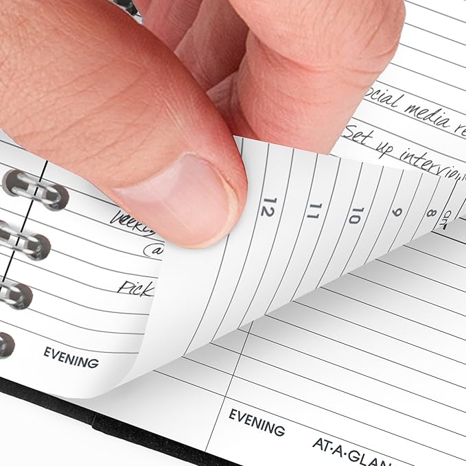 AT-A-GLANCE 2026 Appointment Book Planner, Weekly, Refillable, 3-1/4" x 6-1/4", Pocket Size, Hourly, Black (700080526)