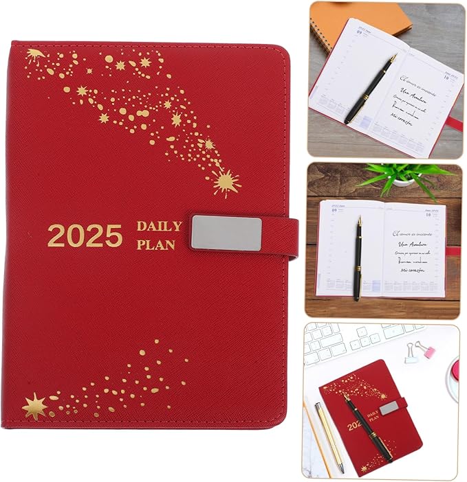 KALLORY Daily Planner with Tabs Monthly Calendar for Students Professionals Thick Paper Stylish Design Important Notes Section Management Tool
