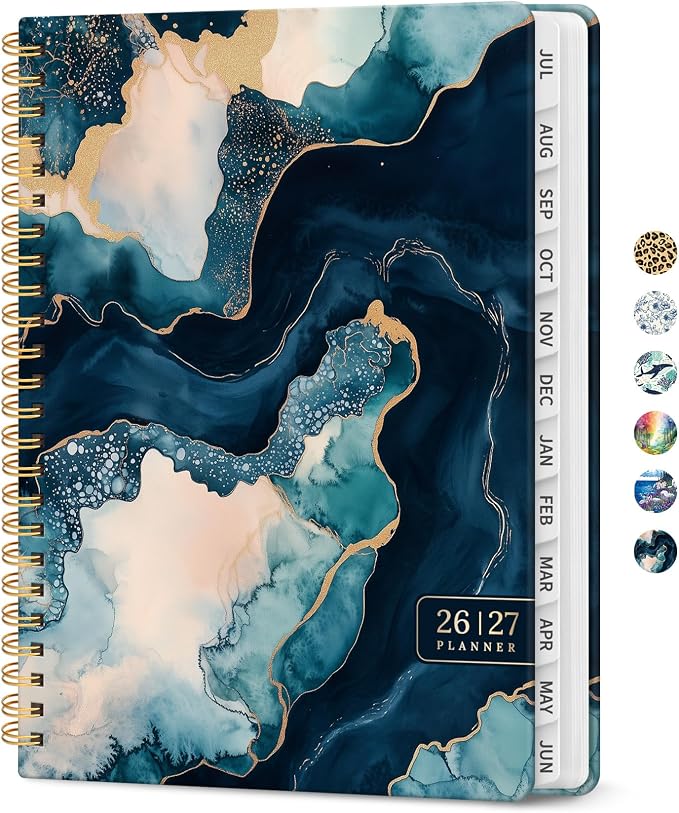 Planner 2026–2027, Weekly & Monthly Academic Organizer for School Year, Jul 2026–Jun 2027, Hardcover Planner with Tabs, Back to School Essential, 8.5" x 11", Golden Dusk