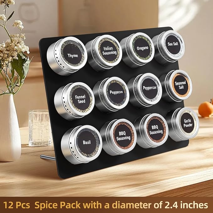 Magnetic Metal Display Bulletin Board, Black, 6 Pack, 11x8 Inch | Horizontal Orientation, Includes 18 Magnets, For Memos Messages Photos, Home School Kitchen Office Use