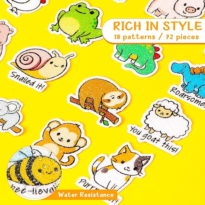 72 PCS Sensory Stickers Calm Strips for Anxiety Relief Items - Fidget Stickers with Rough Texture - Adhesive Tactile Sensory Strips for Students, Adults