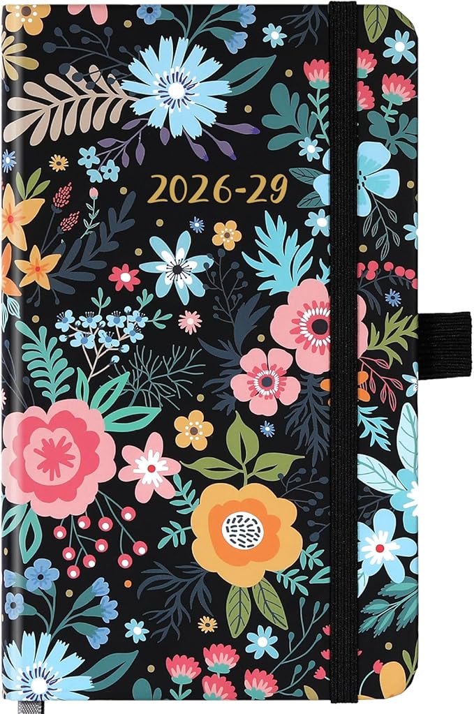 2026-2029 Pocket Planner/Calendar - Monthly Pocket Planner/Calendar with Pen Hold, July 2026 - June 2029, Inner Pockets and 63 Notes Pages, 6.6" x 3.7"