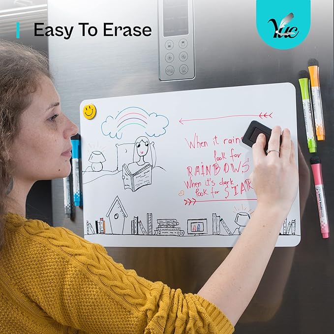 20x13 inch - Magnetic whiteboard for the Fridge - Magnetic Dry Erase Board - Fridge whiteboard - Refrigerator whiteboard - White Board for Fridge - Dry Erase Board Magnetic - Magnetic White Board