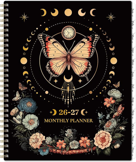 Pinchoco Monthly Planner 2026-2027, Jul 2026 - Dec 2027 Planner, 18 Month Calendar with Tabs, Perforated Page, and Back Pocket, 8.5" x 11", Planner 2026-2027 for Home School Office