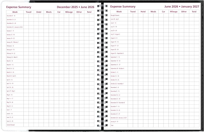 Brownline® 2026 Pre-Vu™ Weekly Planner, Tri-Fold Flexible Cover, Twin-Wire Binding, 11" x 8.5", Black (CB925.BLK-26)