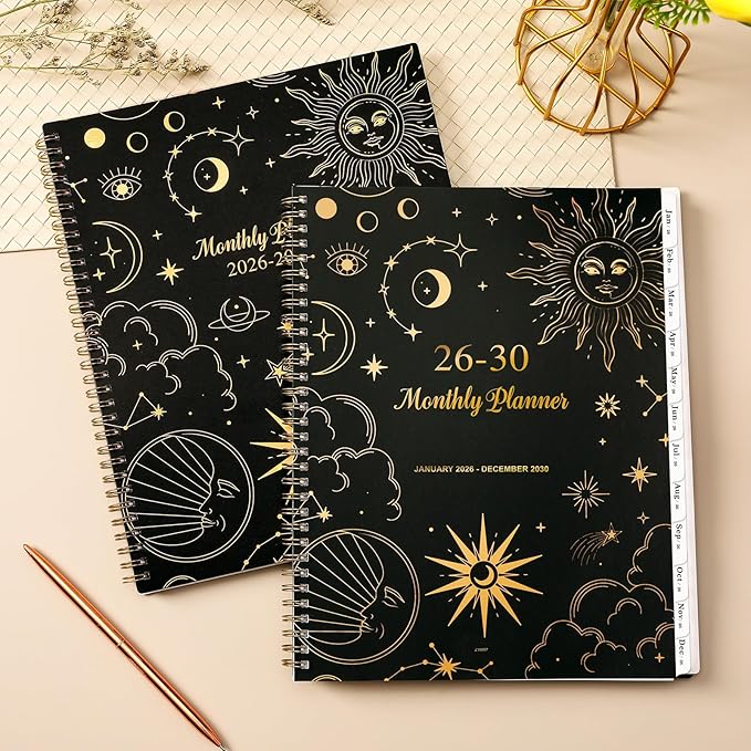 2026-2030 Monthly Planner/Calendar - 5 Year Monthly Planner 2026-2030 from Feb. 2026 - Dec. 2030, 9" x 11", 60 Months Calendar, Large 5 Year Planning with Tabs, Double-Side Pocket, Holidays