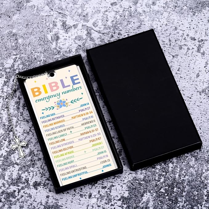 Confirmation Gifts for Teen Girls First Communion Gifts for Girls Bible Emergency Numbers Bookmark for Women Her Christian Baptism Bible Accessories Bible Study Religious Catholic Bookmark for Women