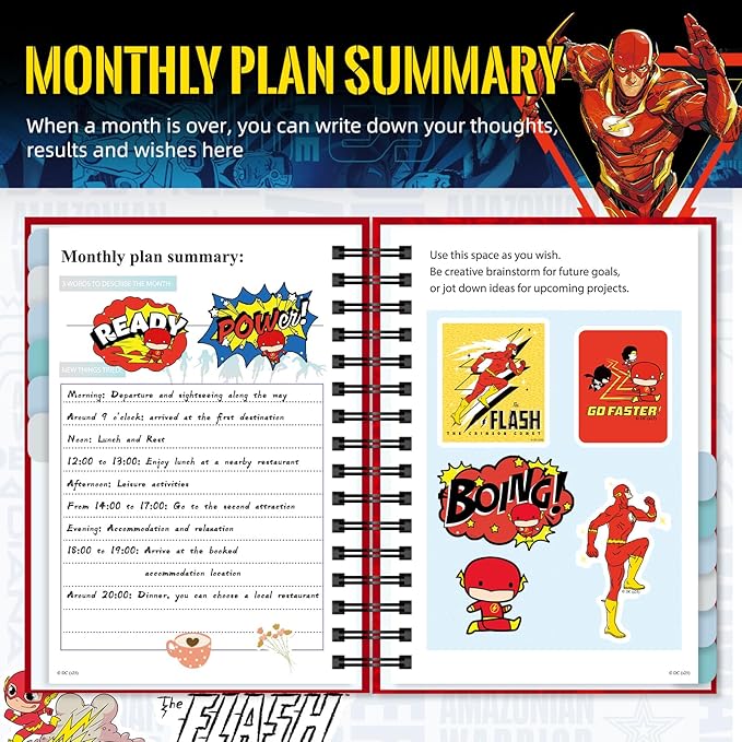 2026 Planner Weekly and Monthly, Superhero Spiral Planner 2026-2027, At a Glance Weekly Planner 2026, Calendar Hardcover Notebook for Office School Organizer Supplies (Plan E)