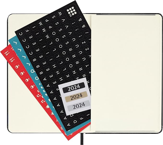 Moleskine 2024 Vertical Weekly Planner, 12M, Pocket, Black, Hard Cover (3.5 x 5.5)