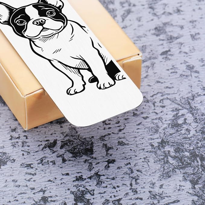 French Bulldog Gifts, Dog Bookmark for Dog Lovers Gifts for Women, Book Marks for Reading Women, Dog Mom Dad Birthday Christmas, Reading Accessories, Pet Owner Page Marker Dog Themed Book Club Gifts