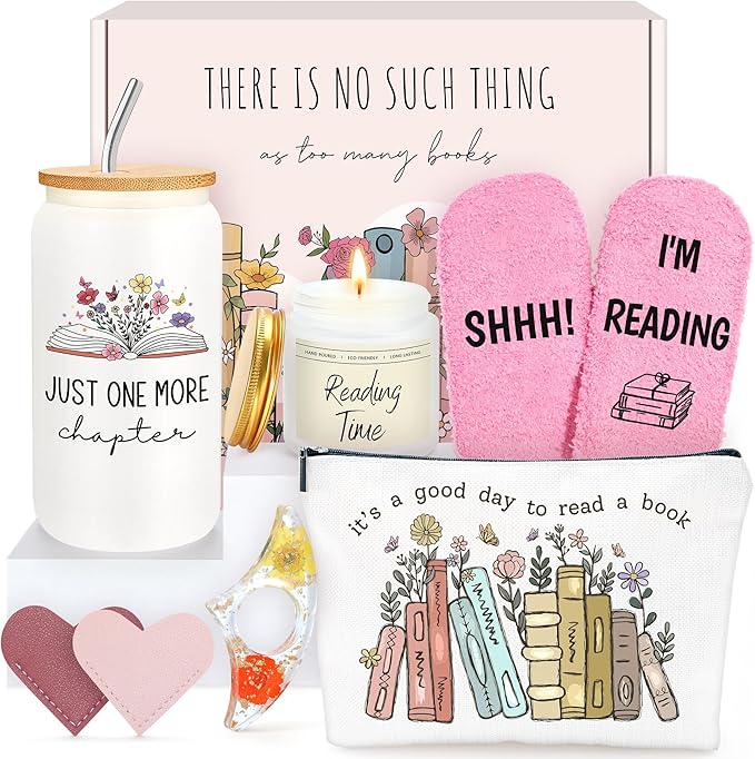 HELORAY Book Lover Gifts for Women Bookish Gifts for Readers Book Accessories for Reading Lovers Bookish Items Themed Presents Librarian Gift for Readers Cool Bookworm Gift for Reading Lovers