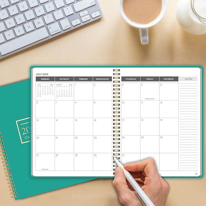 Monthly Planner 2026-2027, 2026 Calendar 18 Months Planner, January 2026 - June 2027, 8.5" x 11", 2026 Academic Calendar Hard PVC Cover with Spiral Bound, Perfect for School & Office for Women & Men