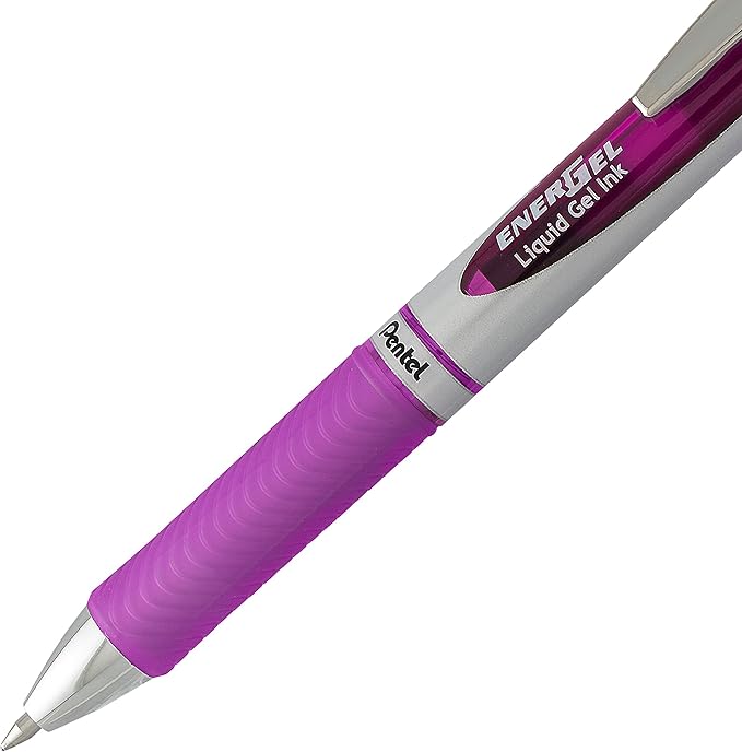 Pentel EnerGel RTX Retractable Liquid Gel Pen Canister, Violet Ink, (BL77PC36V) (Pack of 1, 36 Count Total)