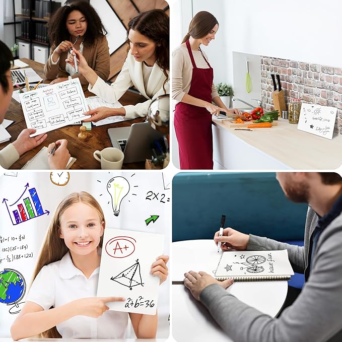Board Geeks 6 Premium Small Dry Erase Board 9"x12"- Portable Dry Erase Lap Board, Handheld Whiteboard- White Boards for Students - Small Whiteboard | Double Sided Erasable White Boards Dry Erase- 6 Pk