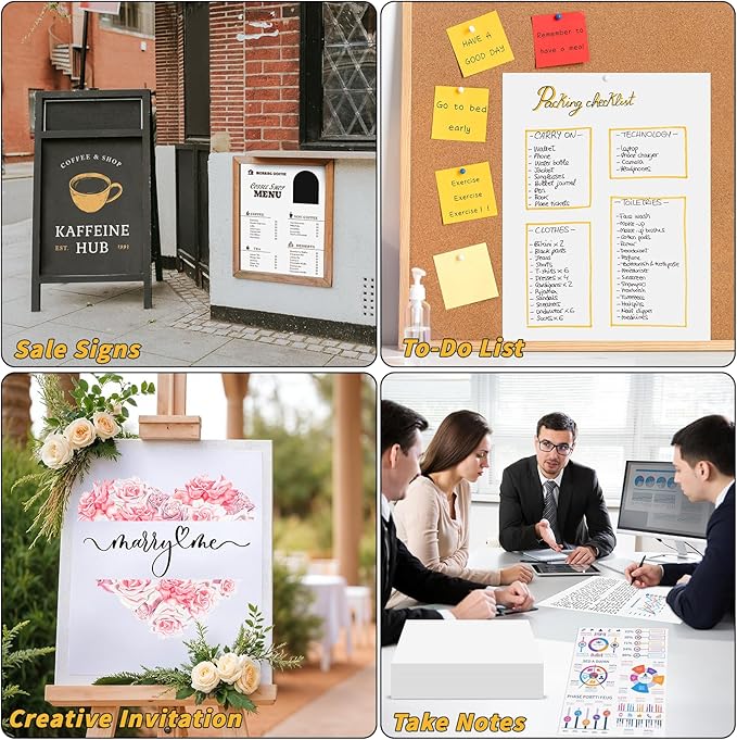 100 Pcs 14 x 18 In Poster Board White Poster Board Paper Bulk 250 GSM Thickness Vision Boards Smart PosterBoard for Drawing School Arts Craft Projects Presentations Scrapbooking Blank Graphic Display