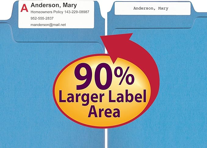 Smead SuperTab File Folders, Oversized 1/3-Cut Tab, Letter Size, Assorted Primary Colors, 24 per Pack (11956)