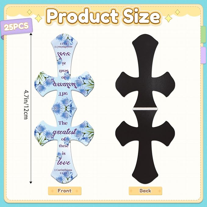 25Pack Magnetic Bookmarks Christian Bookmarks Bulk Cross Bible Bookmark for Reading Women Men Kids Teacher Book Lovers Gifts, Religious Magnet Bookmark Clips Personalized Book Markers (Multi-Style)
