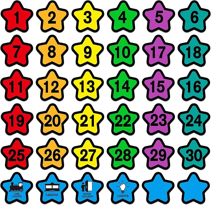 WhatSign Line up Spots for Classroom Floor Waterproof Number Stickers 36pcs Line up Numbers Stickers for Classroom Lining up Kindergarten Preschool Teachers Essentials