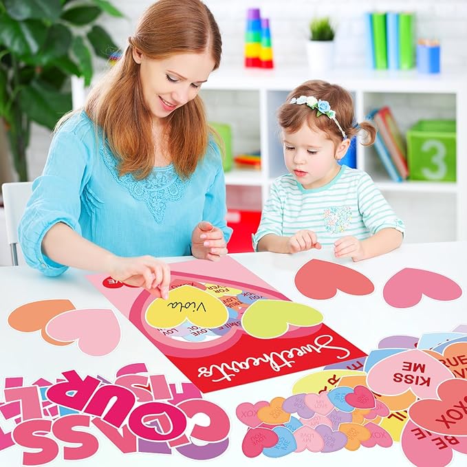 Valentines Day Bulletin Board Decorations for Classroom, Love Heart Cutouts February Bulletin Board Decorations, Our Class Is Full of Sweet Hearts Valentine Decor for School Walls Doors
