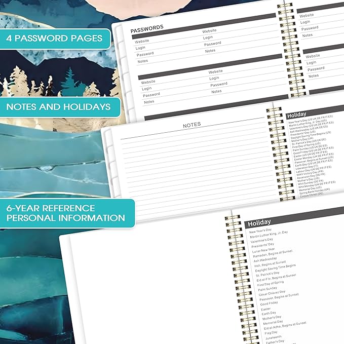 Monthly Planner 2026-2031 - 5 Year Monthly Calendar 2026-2031, Jul.2026 - Jun.2031, 9" x 11", 60 Months with Tabs, Double-Side Pocket, Holidays, Pages, Elastic Closure